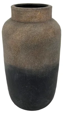 Produktbild von Keramikvase Tesa, 21,5x21,5x41 cm - rostschwarz patiniert