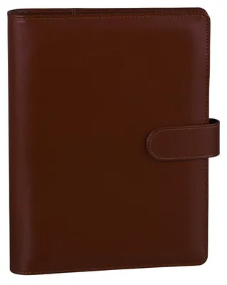 Produktbild von A5 Ringbuch Abdeckung Nachfüllbar Budget Binder Kunstleder Braun 6 Loch