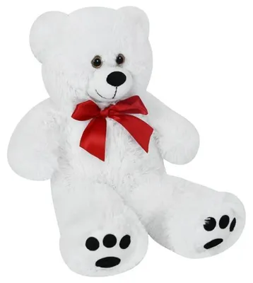 Produktbild von Teddybär, weiß, 50 cm, weiches Plüschtier, Geschenk für Kinder