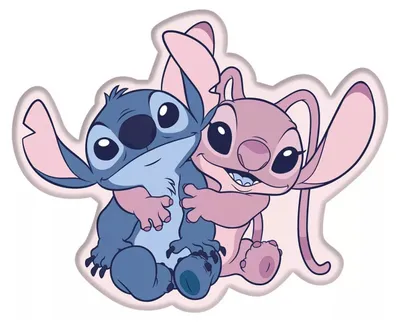 Obrázok produktu pre Dekoratívny vankúšik s motívom Disney Lilo a Stitch, tvarovaný do podoby postavičiek, 35x30 cm
