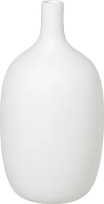 Produktbild von Blomus Vase Ceola, Dekovase, Blumenvase, Keramik, White, H 21 cm, D 11 cm, 66171