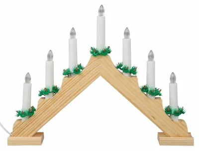 Image de Idena 8582088 Idena Adventsleuchter LED Dekoleuchte braun