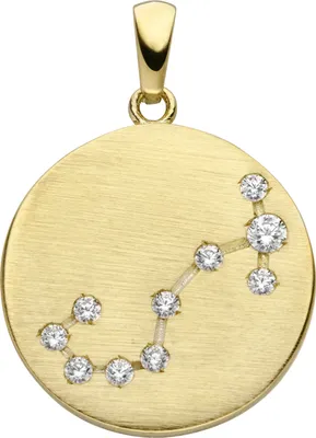 Produktbild von JOBO Anhänger Sternzeichen Skorpion 333 Gold Gelbgold matt 10 Zirkonia Goldanhäng