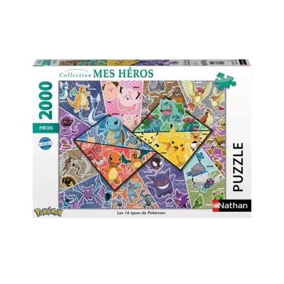 Image de Puzzle Nathan - Pokémon - 2000 pièces - Les 16 types de Pokémon - 4005556873142 - À partir de 14 ans