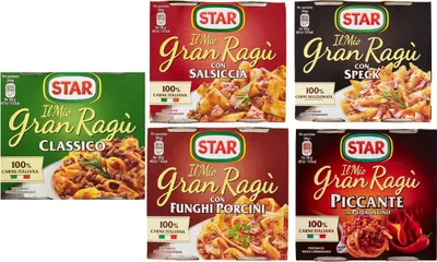 Produktbild von Testpaket Star ragù sughi pronti Fertige Saucen 5x(2x180g) 100% Italienisch