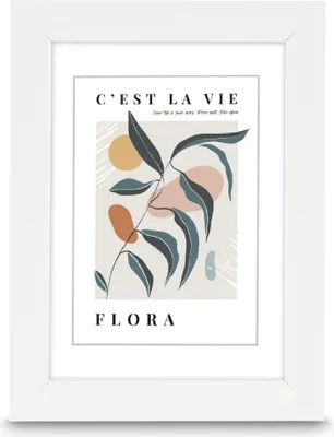 Produktbild von Hama Flora, Einzelbilderrahmen, Polystyrol (PS), Weiß, Tisch, Wand, 9 x 13 cm, Rechteckig