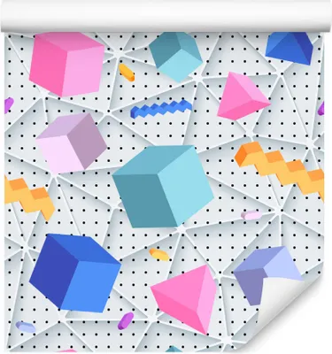 Zdjęcie produktu dla Tapeta Abstrakcja Dekoracja Ścienna geometryczna 3D optyczna głębia do Salonu