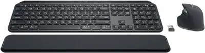 Obrázek produktu pro Logitech MX Keys Combo For Business Gen 2, Bezdrátový, RF bezdrátové + Bluetooth, Nůžkový spínač, QWERTY, LED, Grafit