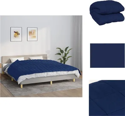 Obrázok produktu pre vidaXL Záťažová deka modrá 155x220 cm 11 kg látka - Deky