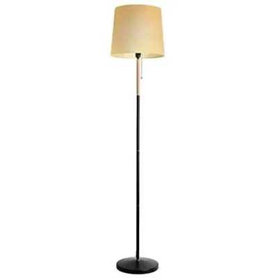 Obrázek produktu pro Moderní stojací lampa - černá - do obývacího pokoje, ložnice, kanceláře, jídelny a kuchyně - designová stojací lampa se stínidlem - jednoduchá a stylová - E27-F