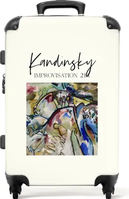 Produktbild von NoBoringSuitcases.com® Großer Koffer - Kunst - Kandinsky - Komposition - Farben - Alte Meister - Kombinationsschloss TSA - Hartschalen Trolley 4 Rollen - 72 liter - Reisekoffer - 66 cmKoffer Mittelgroß 67x43x25 cm, 72L,