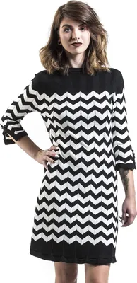 Produktbild von Dancing Days Kurzes Kleid Damen Vanilla Dress schwarz/weiß XXL
