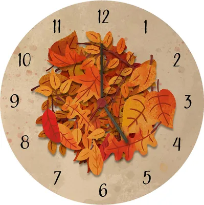 Produktbild von Herbstblätter Wanduhr aus MDF