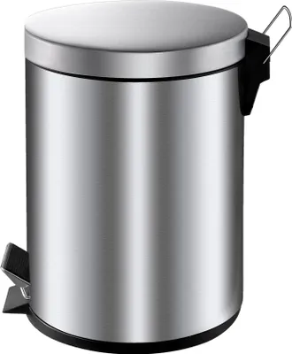 Produktbild von EKO Tretmülleimer Classic 5 L Mattsilber