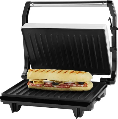Obrázok produktu pre ECG S 1070 Panini | Na panini, toasty, mäso, zeleninu | Príkon 700 W | Grilovacie dosky: 145 x 230 mm | Nepriľnavý povrch