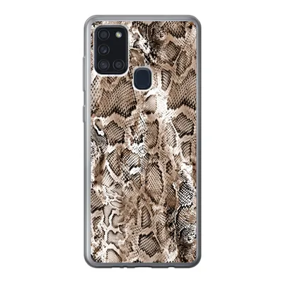Produktbild von MuchoWow® Handyhülle Schutzhülle Hülle für Samsung Galaxy A21s Tiermuster - Schlange - Haut Silikon Softcase Handy Hülle - Hartschale