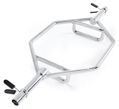 Produktbild von VEVOR Trap Bar Hexagon Hantelstange Langhantel 50 mm 360 kg Tragkraft, Gewichtheben und Krafttrainingsgerät, Heimfitnessstudio für Kniebeugen Kreuzheben Schulterdrücken, Silber
