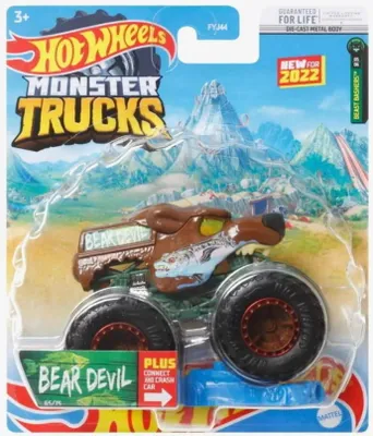 Produktbild von Hot Wheels Monster Trucks Bear Devil Auto 1:64
