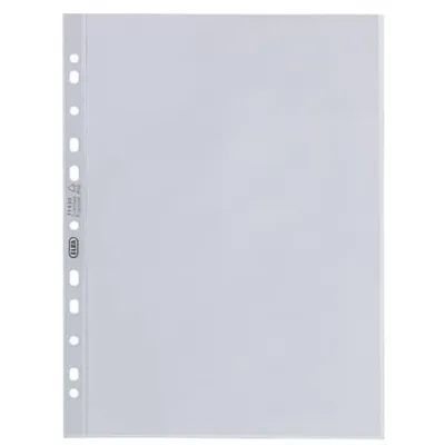 Produktbild von ELBA Prospekthülle Premium, DIN A4, PVC, 0,08 mm, glasklar PVC-Hartfolie, oben offen, Eurolochung, dokumentenecht (7143