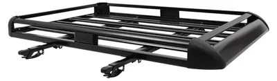 Zdjęcie produktu dla Bagażnik dachowy kosz na samochód SUV - Kosz dachowy do belek montażowych - Nośność 150 kg - Regulowana szerokość 100–135 cm - Długość 140 cm - Do standardowych belek dachowych - Kolor: czarny
