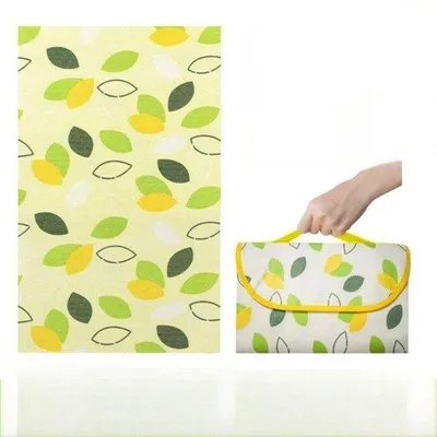 Obrázek produktu pro Voděodolná pikniková podložka – 100 × 150 cm – lehká pikniková sada – pratelná – lehká – s držadlem – na trekking, kempování, do parku – prodyšná podložka – nepropustná pikniková deka – outdoorové vybavení