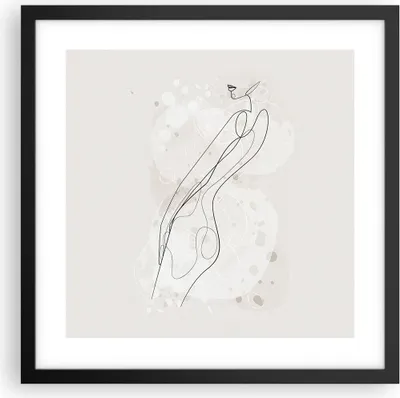 Produktbild von Gerahmtes Poster - Schwarzer Rahmen - Minimalismus Körper Frauen - 40x40 cm - Wand Bild - Wanddeko - Wandbilder - Kunstposter - Wandposter - Bilderrahmen - Bilder - Kunstdruck - P2BAC40x40-4831