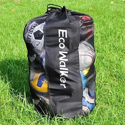 Produktbild von Famanu Ballentasche für 16 Fußbälle - Netzgewebe, verstellbarer Schulterriemen, dicke Handgriffe