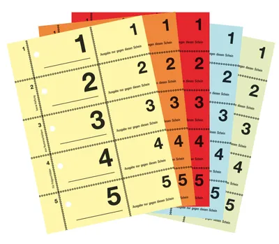Immagine prodotto di Avery Zweckform® 867 Numeri da guardaroba, DIN A6, colori assortiti, 100 fogli / blocco, giallo, arancione, rosso, blu, verde