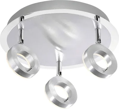 Immagine prodotto di Plafoniera LED alluminio 3 fiamme IP44 orientabile 2250 lumen rotonda