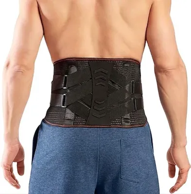 Produktbild von Orbisana Rückenstützgürtel, Rückengurt zur Entlastung und Unterstützung von Rückenbeschwerden L/XL