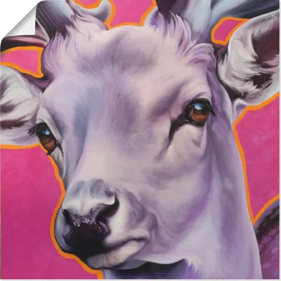 Produktbild von ARTland Poster Hirsch pink Größe: 30x30 cm