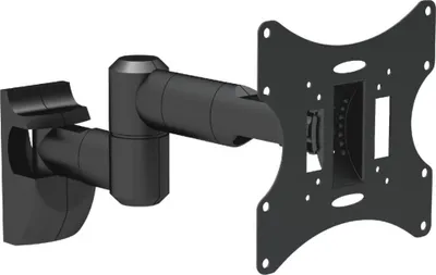 A black TV wall mount is shown against a white background.