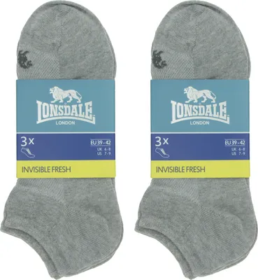 Immagine prodotto di Lonsdale 6 paia di calzini Piquet Manufacturing Cotone Melange Grigio43-46