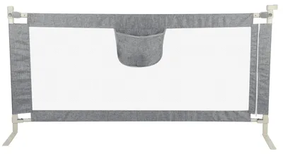 Produktbild von Kinderbett Bettgitter/Bettschutzgitter - Rausfallschutz - 2 m Länge - 7–12 Monate - Kunststoff - Grau