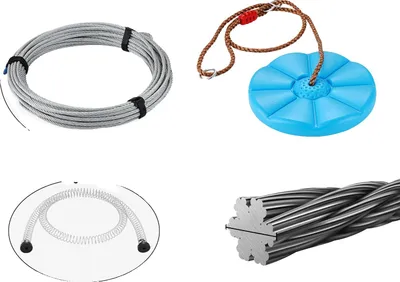 Obrázek produktu pro Sada Zipline, maximální nosnost 500 lbs, vylepšené bezpečnostní prvky, 60ft