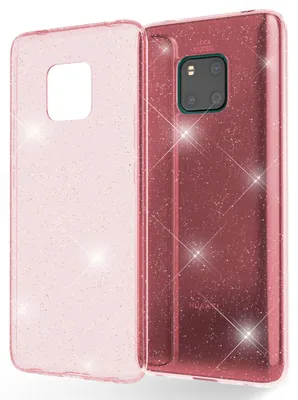 Produktbild von NALIA Glitter Hülle kompatibel mit Huawei Mate20 Pro, Glitzer Handyhülle Case Pink