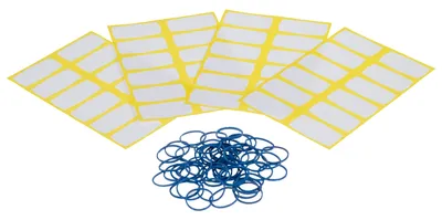 Produktbild von Westmark 48 Tiefkühletiketten + Gummiringe-Set