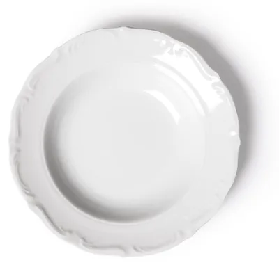 Suppenteller aus Porzellan, weiß, Ø 22,5 cm, spülmaschinengeeignet