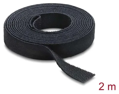 Productafbeelding van DELOCK zelfklevende band op rol, lengte 2 meter, breedte 13 mm, zwart
