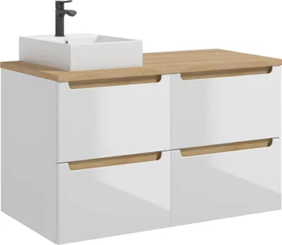 Produktbild von Waschtisch 120cm Livia mit 4 Schubladen, Weiß