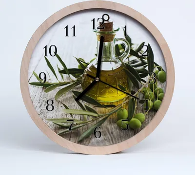 Produktbild von Holzuhr 20fi cm wanduhr - Olive Wohnzimmer