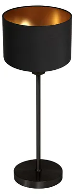Image de Mexlite - lampe de table - Noor - noir - métal textile - lampe de chevet - E27 - 4418ZW