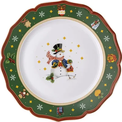 Produktbild von HappyChristmas grün Teller flach 31cm 02488-727442 Weihnachten 2022