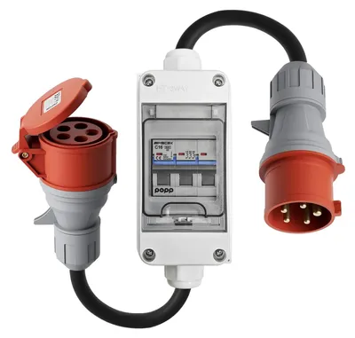Immagine prodotto di Adattatore CEE, da 32A a 16A, trifase, grado di protezione IP44, CEE 32A a 16A 75cm