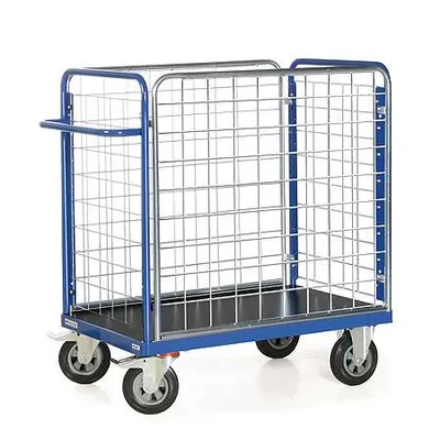 Produktbild von Bako Logistiksysteme Paketwagen F600 mit 4 Gitterwänden 1200mm hoch 1000x600mm