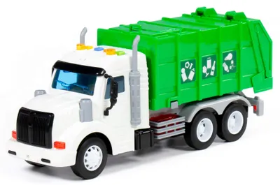 Produktbild von Müllwagen LKW Kinder Spielzeug PROFI grün Schwungrad Fahrzeug mit Licht Sound