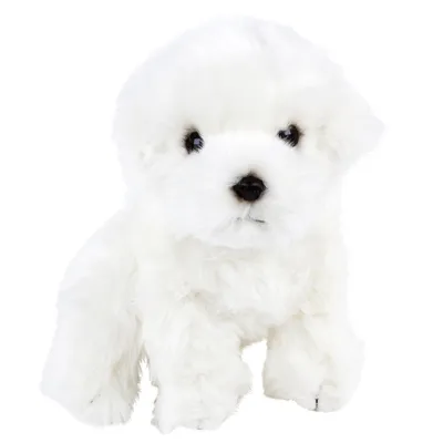 Produktbild von Uni Toys Kuscheltier Malteser Hund weiß sitzend 27 cm waschbar bis 30°C