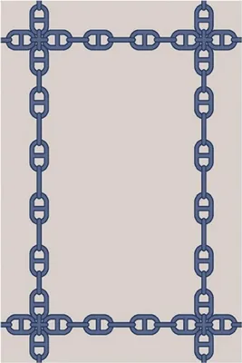 Produktbild von Wunderschöner Luxus Teppich aus 100% Neuseeland-Wolle, Blau/Creme, Samtweich 200 x 300 cm - Hochwertige Qualität