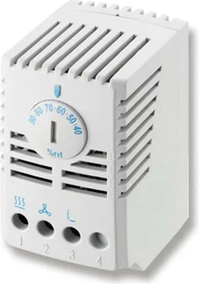 Productafbeelding van Hygrostaat, Serie: HYW 90, Afmetingen: 37,0 mm (lengte) x 64,0 mm (breedte) x 46,0 mm (hoogte), geschikt voor ventilatie- en verwarmingsregeling, met wisselcontact