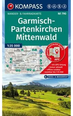 Obrázek produktu pro KOMPASS Hiking Map 790 Garmisch-Partenkirchen, Mittenwald 1:35 000